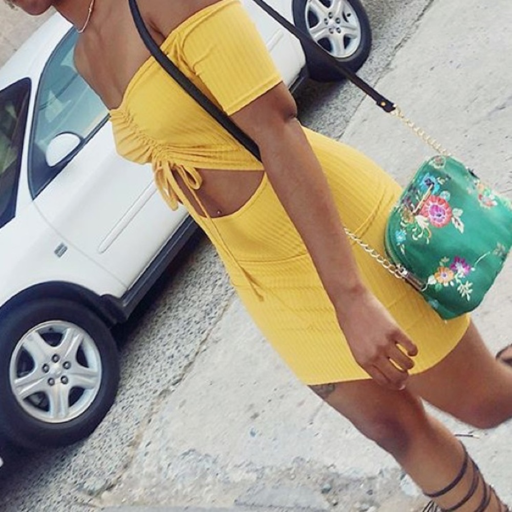 Yellow Fitted Summer Dress
